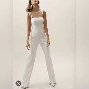 EUC worn once! BHLDN Theia jumpsuit size 4 in trinity white